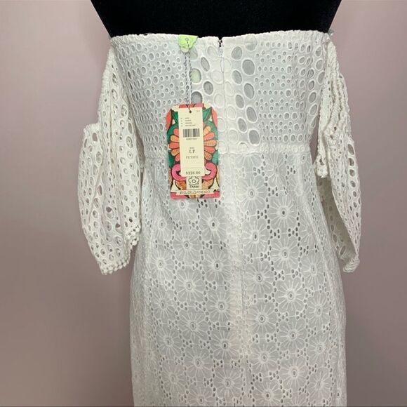ANTHROPOLOGIE Off The Shoulder Eyelet Dress NWT - Picture 5 of 7